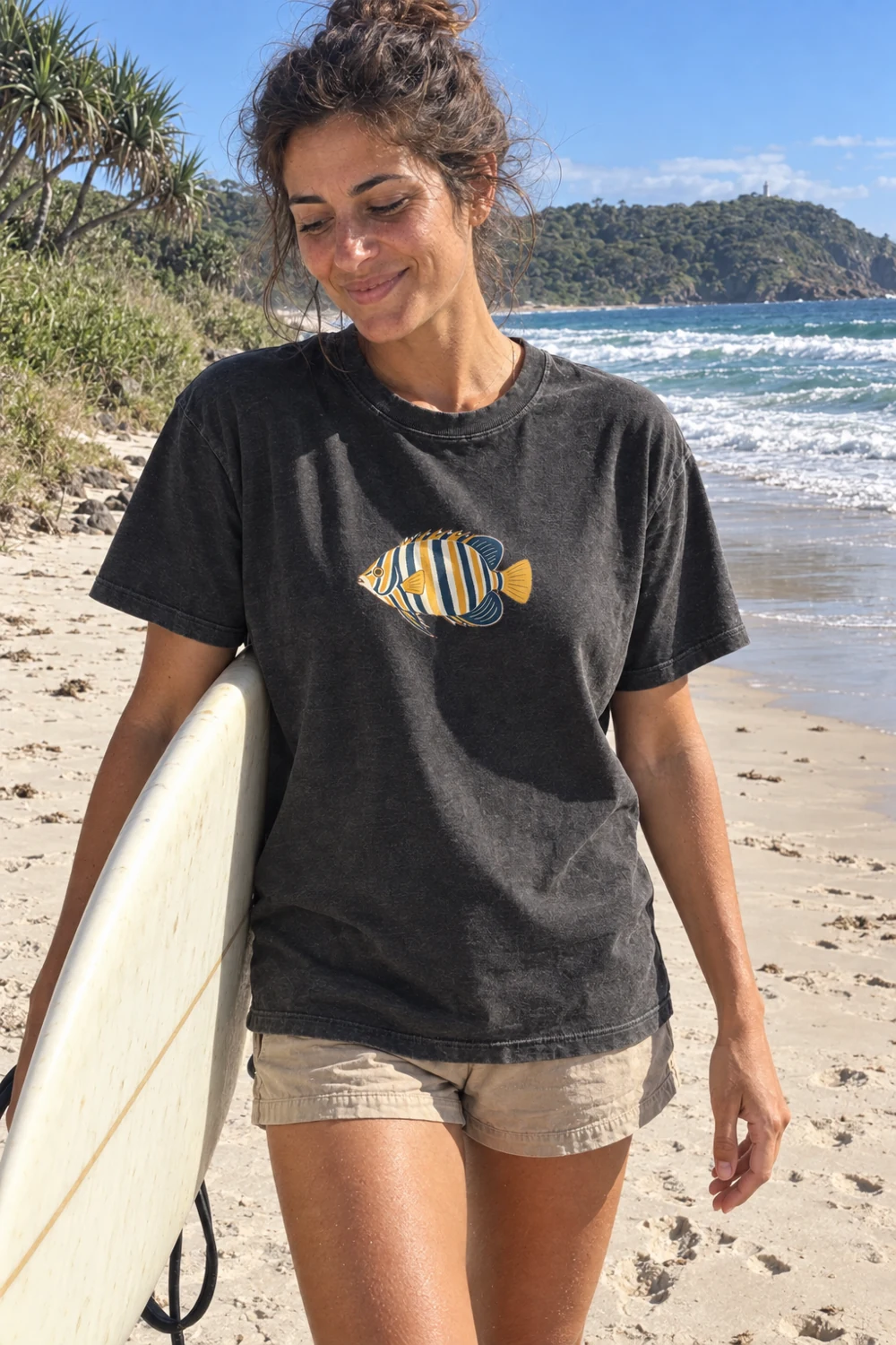 Regal angelfish Little Shoal t-shirt in Washed black