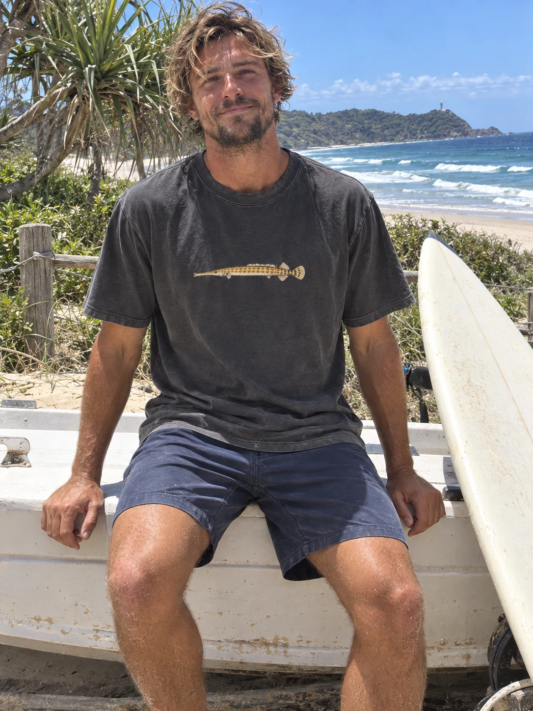 Trumpetfish Little Shoal t-shirt in Washed black