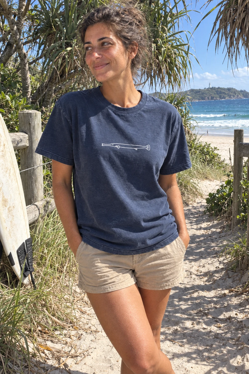 Trumpetfish Night Dive t-shirt in Navy