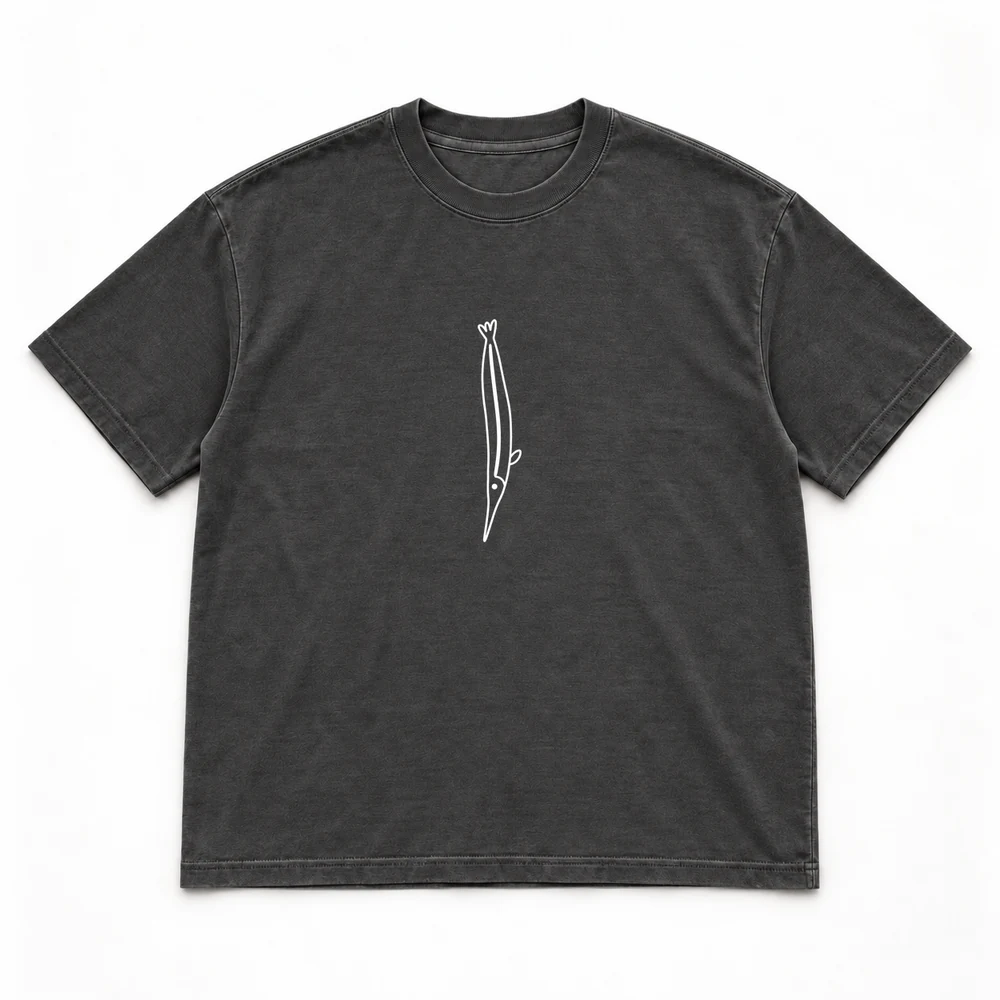 Razorfish Night Dive tee in Washed black