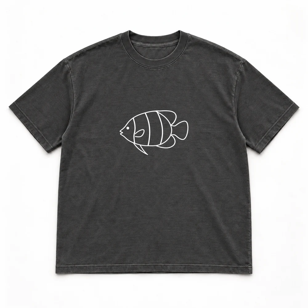 Regal angelfish Night Dive tee in Washed black