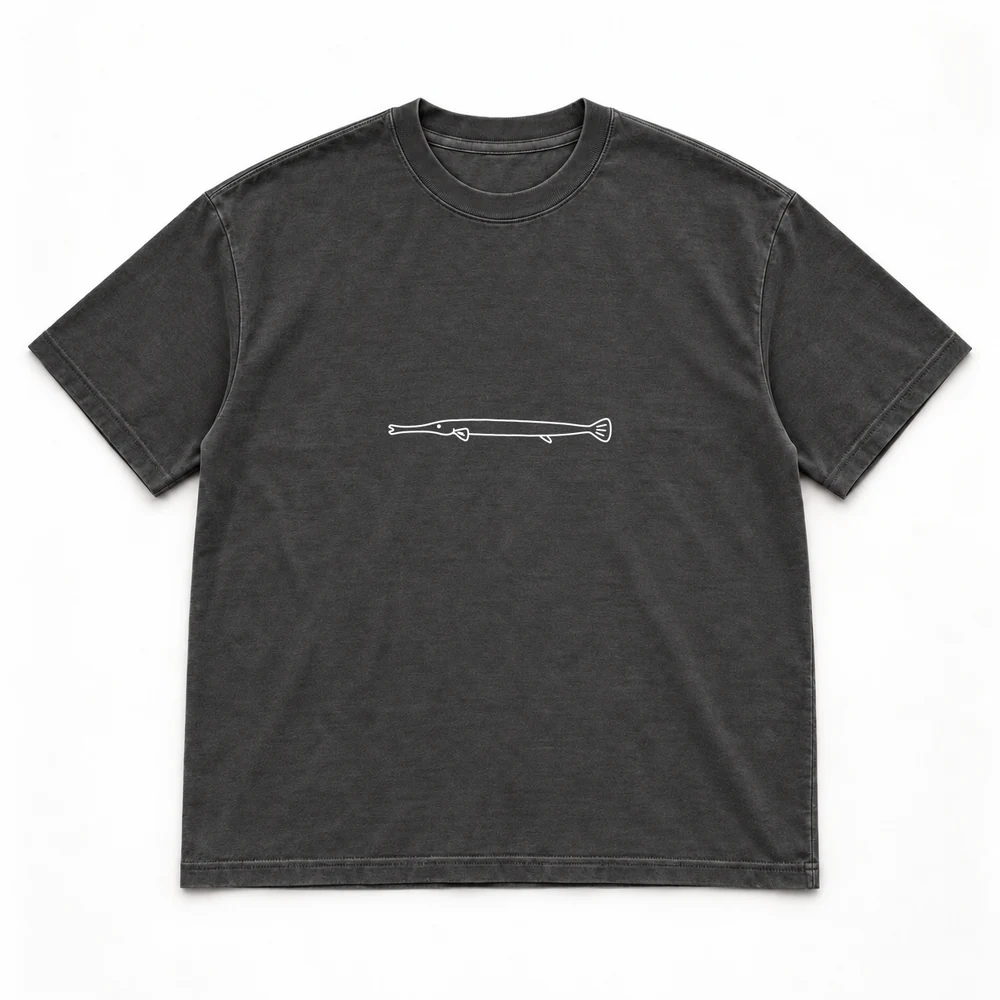 Trumpetfish Night Dive tee in Washed black